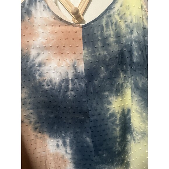 Entro Women’s Plus Side Spring Summer Dress Size 1X Textured Tie Dye - Picture 4 of 5
